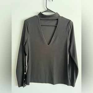 New SHEIN black v neck shirt